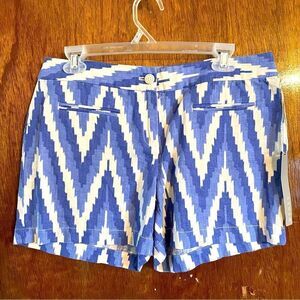 shorts! Size8! Blue/White! NWT! 17” waist! 9”rise! Great for summertime!